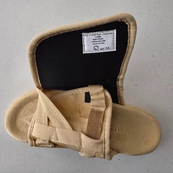 DRACO Slides Size 7-8 7.5 Men\'s Sandstorm Beige Remastered Sandals Shoes NEW+Bag